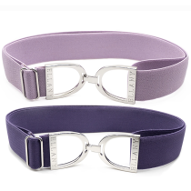 Hudson x Ellany 1.5″ Silver Stirrup Elastic Belt