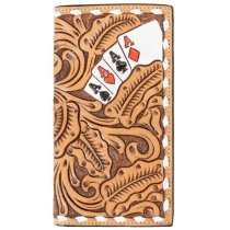 3D Men’s Rodeo Wallet – Hand Painted Ace Cards