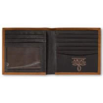 Ariat Bi-fold Wallet with Embossed Logo and Shield