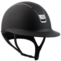 Samshield Miss Shield 2.0 Shadowmatt Riding Helmet – Matte Black with Black Chrome Trim