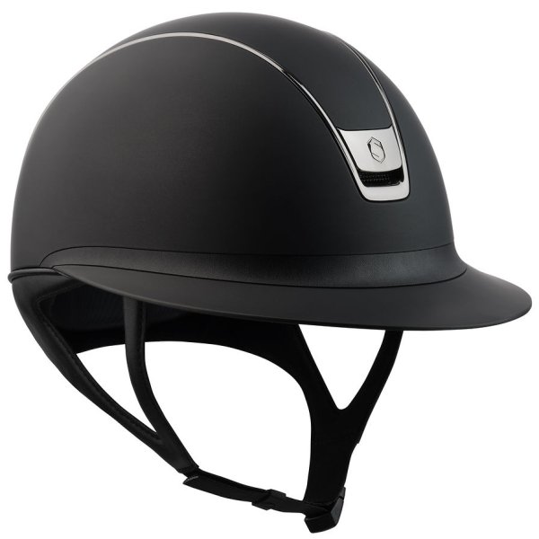 Samshield Miss Shield 2.0 Shadowmatt Riding Helmet – Matte Black with Black Chrome Trim