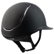 Samshield Miss Shield 2.0 Shadowmatt Riding Helmet – Matte Black with Black Chrome Trim