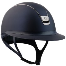 Samshield Miss Shield 2.0 Shadowmatt Riding Helmet – Matte Blue with Black Chrome Trim