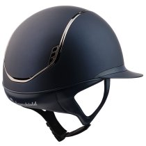 Samshield Miss Shield 2.0 Shadowmatt Riding Helmet – Matte Blue with Black Chrome Trim