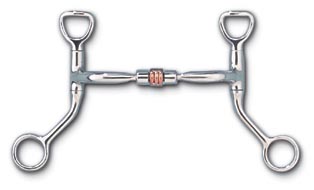 Myler Bit HBT Shank with Comfort Snaffle with Copper Roll