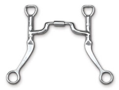 Myler Bit Flat Shank with Medium Wide Port Comfort Snaffle