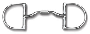 Myler Dee Bit without Hooks Low Port Comfort Snaffle