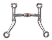 Myler Bit Flat Shank Copper Roller Comfort Snaffle