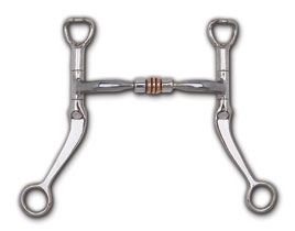 Myler Bit Flat Shank Copper Roller Comfort Snaffle