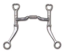 Myler Bit Flat Shank with Low Port Comfort Snaffle