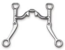 Myler Bit Flat Shank with Correctional Ported Barrel