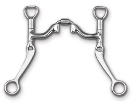 Myler Bit Flat Shank with Correctional Ported Barrel