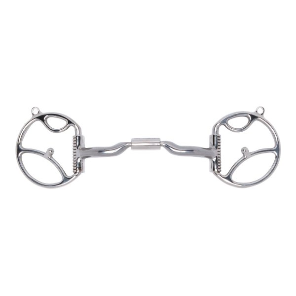 Myler Western Dee Bit with Hooks Low Port Comfort Snaffle