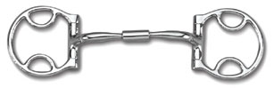 Myler Western Dee Bit with Hooks and Wide Barrel Comfort
