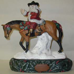 American Western Santa on Quarter Horse
