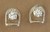 Small Stirrup With Cubic Zirconia Earrings