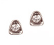 Tiny Stirrup With Cubic Zirconia Earrings