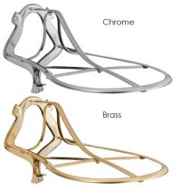 Burlingham Sports Brass And Chrome Saddle Racks