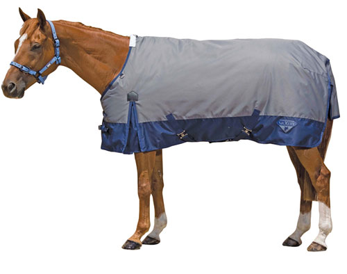 SAXON Waterproof Turnout Sheet - Gray/Navy 81, 84