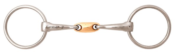 JP Korsteel Loose Ring Snaffle Copper Oval Link