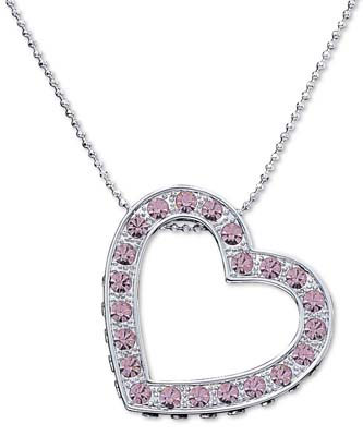 Montana Silversmiths Pink Rhinestone Heart Choker