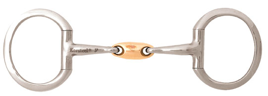 JP Korsteel Eggbutt Snaffle Copper Oval Link