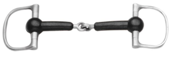 Korsteel Snaffle Soft Rubber Mouth Dee