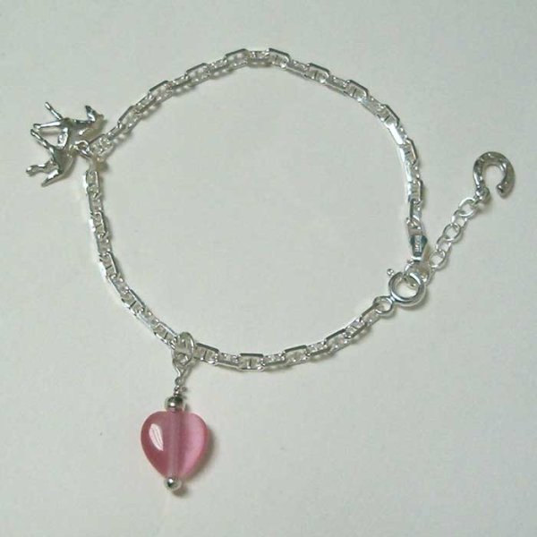 Kids Horse and Heart Bracelet