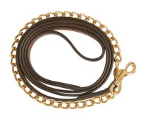 Collegiate Brass Chain Leather Lead