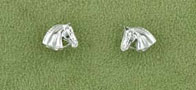 Small Sterling Silver Horse Head Earrings