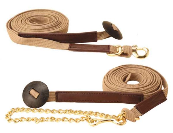 Tory Leather Cotton Web Lunge Lines with Butt Plates