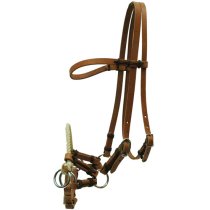 Tory Leather Nose Side Pull Halter