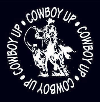 Cowboy Up Roping Sticker