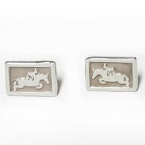 Loriece Framed Hunter-Jumper Sterling Earrings
