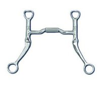 Myler Bit Flat Shank with Low Port Mullen Barrel