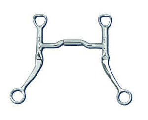 Myler Bit Flat Shank with Low Port Mullen Barrel
