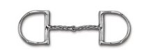 Myler Dee Bit with Hooks and Twisted Snaffle