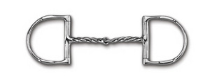 Myler Dee Bit with Hooks and Twisted Snaffle