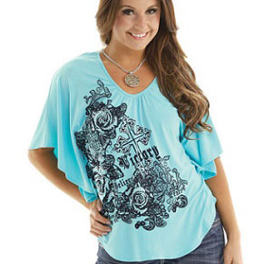 Cowgirl Tuff Arctic Blue Tee